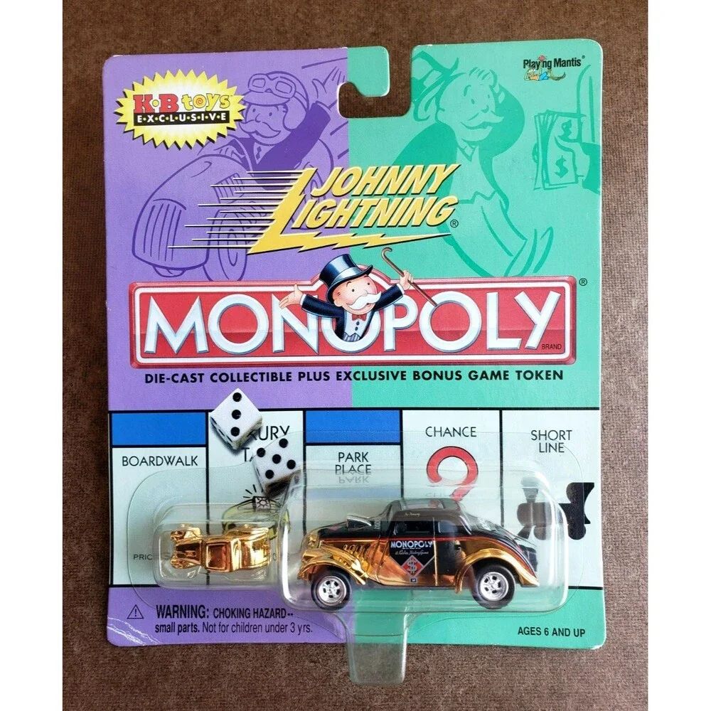 2000 Johnny Lightning VINTAGE MONOPOLY WILLYS Gold & Black KB Toys Exclusive 5SP
